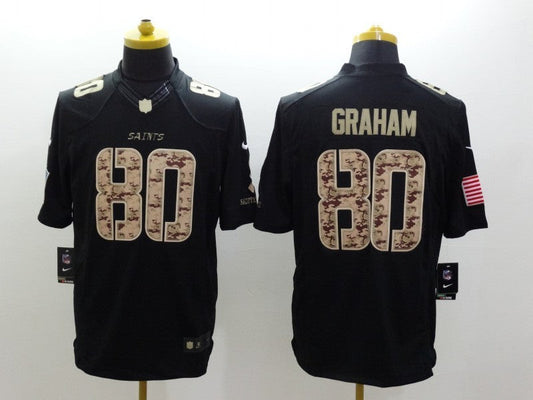 Men's New Orleans Saints Jimmy Graham #80 Black Game jersey