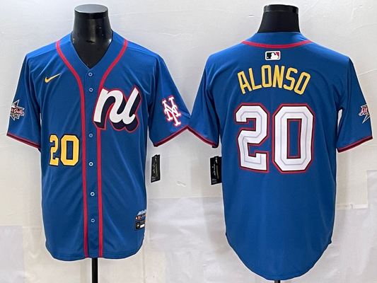 Men's National League Pete Alonso #20 Blue 2025 All-Star Edition Limited Player Jersey