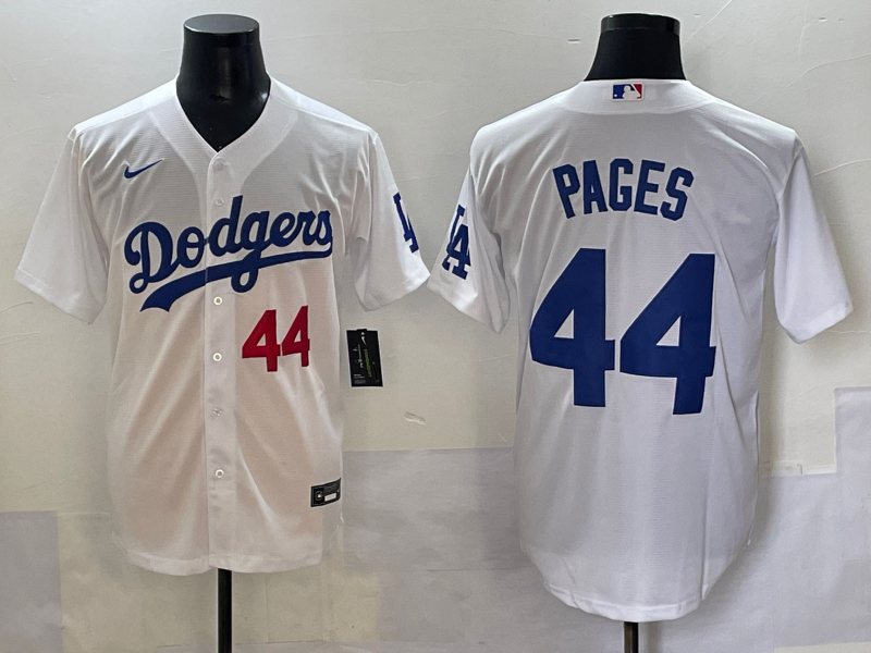 Men's Los Angeles Dodgers Andy Pages #44 White Home Limited Player Jersey
