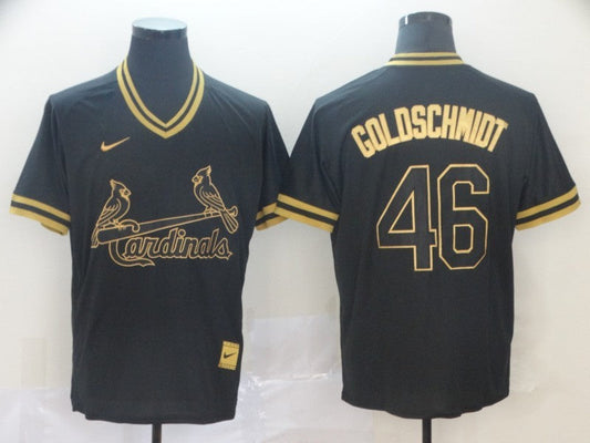 Men's St. Louis Cardinals Paul Goldschmidt #46 Black Replica Baseball jersey