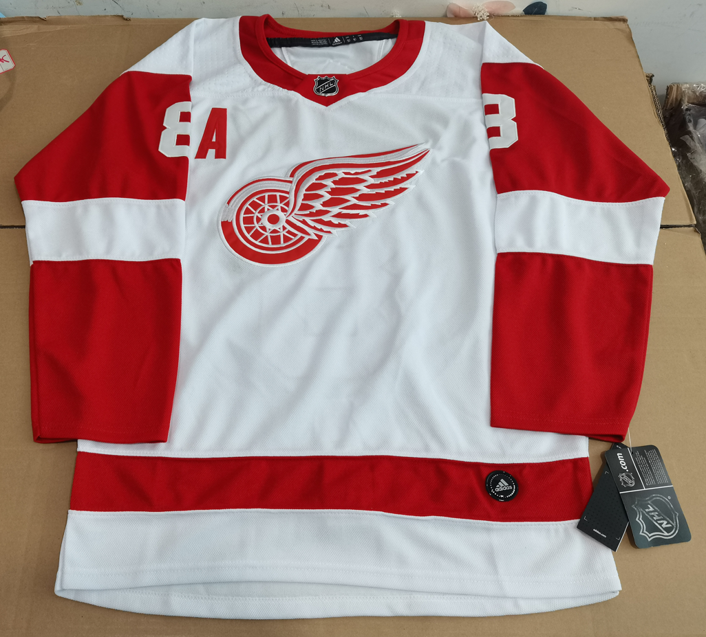 Men's Detroit Red Wings Justin Abdelkader #8 White Breakaway Player jersey