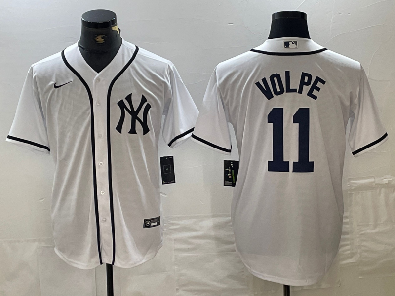 Men's New York Yankees Anthony Volpe #11 White Limited Game jersey
