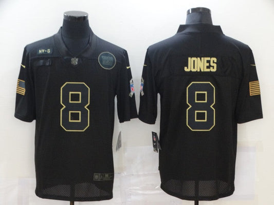 Men's New York Giants #8 Daniel Jones Black Player Game jersey
