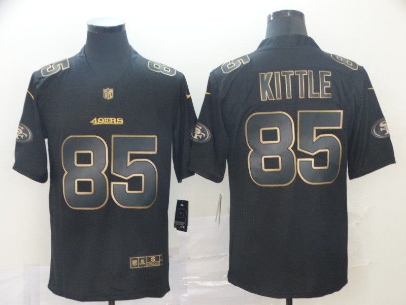 Men's San Francisco 49ers #85 George Kittle Black Game jersey