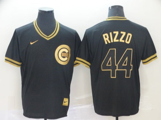 Men's Chicago Cubs Anthony Rizzo #44 Black Stitched jersey