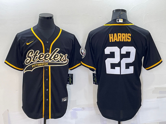 Men's Pittsburgh Steelers Najee Harris #22 Black Player jersey