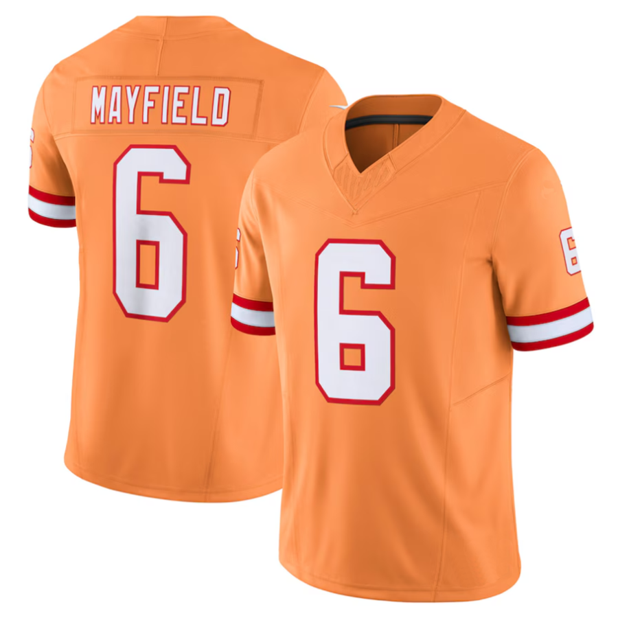 #6 Baker Mayfield Player TB.Buccaneers Orange Vapor F.U.S.E. Limited Football Jerseys