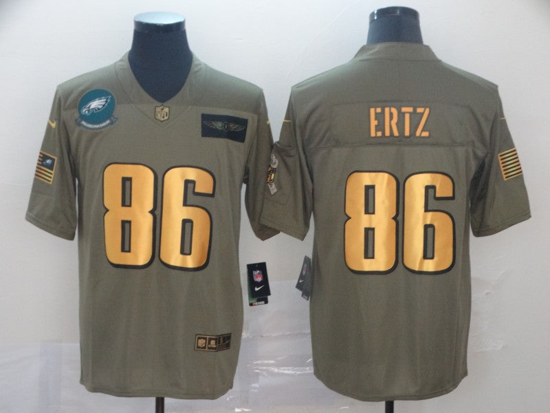 Men's Philadelphia Eagles Zach Ertz #86 Brown Game Player jersey