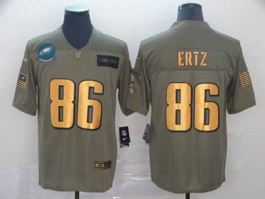 Men's Philadelphia Eagles Zach Ertz #86 Brown Game Player jersey