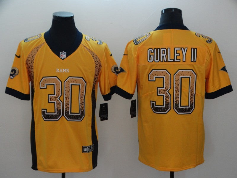 Men's Los Angeles Rams Todd Gurley II #30 Yellow Player Game jersey