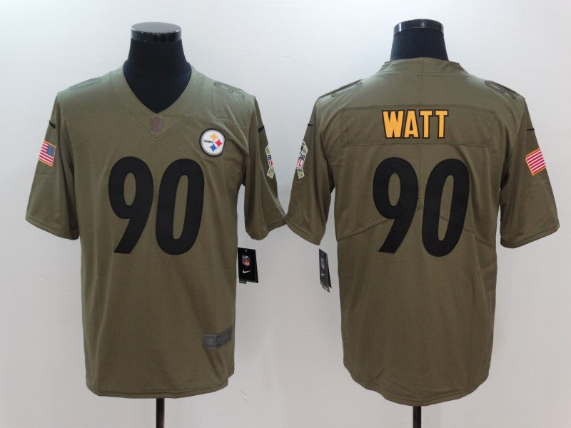 Men's Pittsburgh Steelers T.J. Watt #90 Brown Player jersey