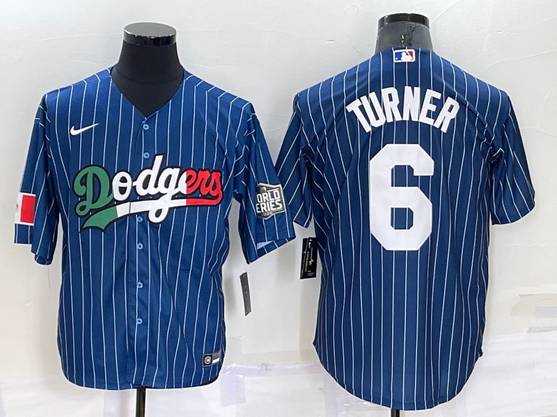Men's Los Angeles Dodgers Trea Turner #6 Blue Alternate Game jersey
