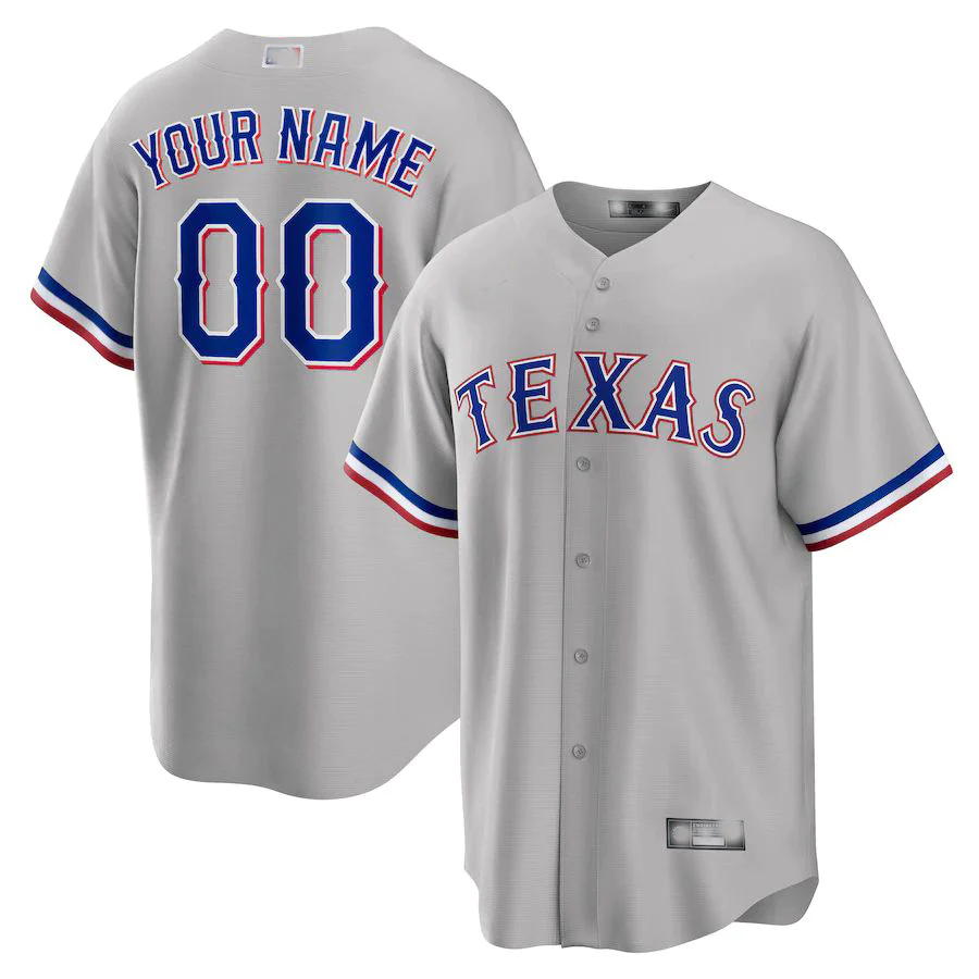 Men's Texas Rangers Gray Replica Custom jersey