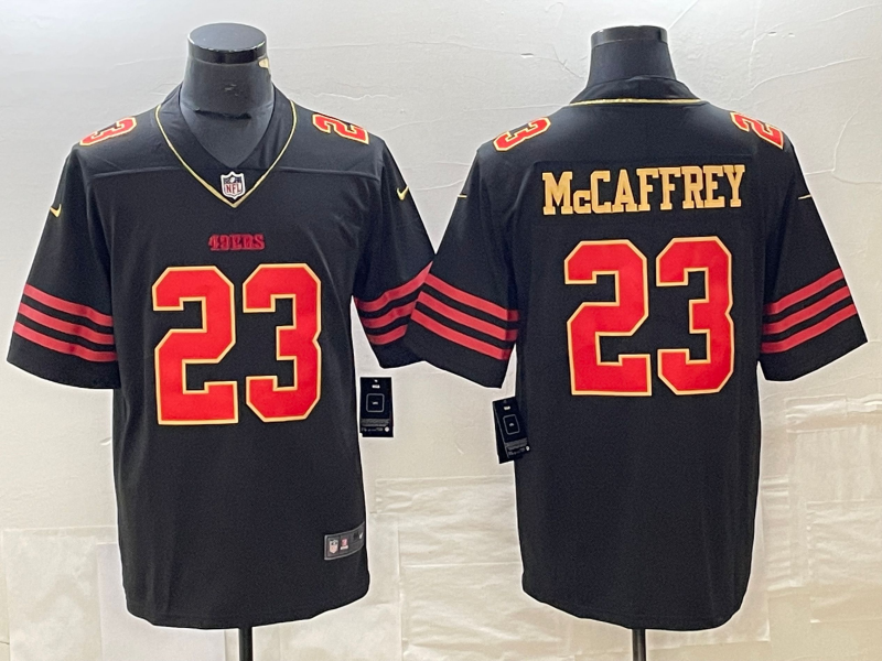 Men's San Francisco 49ers Christian McCaffrey #23 Black Player jersey