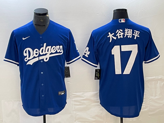 Men's Los Angeles Dodgers Shohei Ohtani #17 Blue Player jersey
