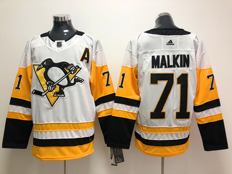 Men's Pittsburgh Penguins Evgeni Malkin #71 White Game jersey