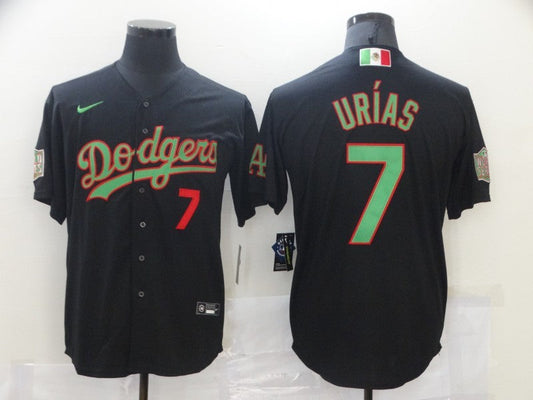 Men's Los Angeles Dodgers Julio Urias #7 Black Game jersey