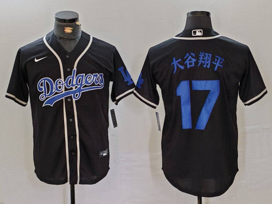 Men's Los Angeles Dodgers Shohei Ohtani #17 Black Game jersey
