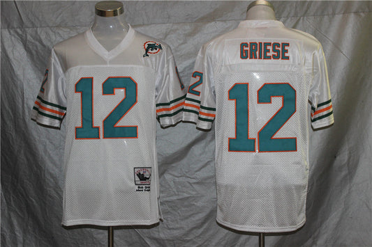 Men's Miami Dolphins Bob Griese Mitchell & Ness White Legacy Replica jersey