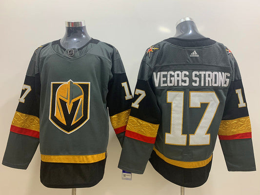 Men's Vegas Golden Knights #17 Gray Breakaway Player jersey