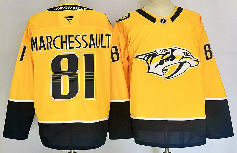 Men's Nashville Predators Jonathan Marchessault #81 Yellow Game jersey