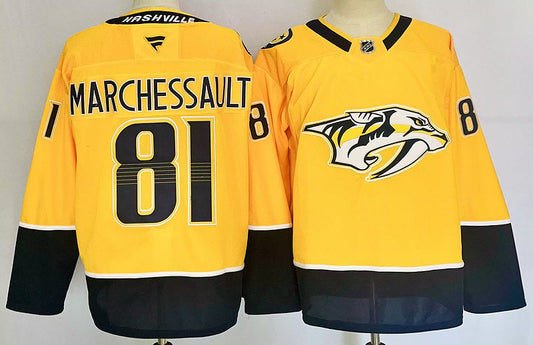 Men's Nashville Predators Jonathan Marchessault #81 Yellow Game jersey