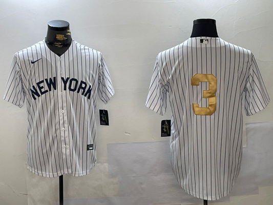 Men's New York Yankees Babe Ruth #3 White Player jersey