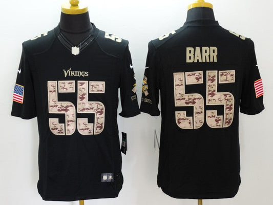 Men's Minnesota Vikings Anthony Barr #55 Black Game Player jersey