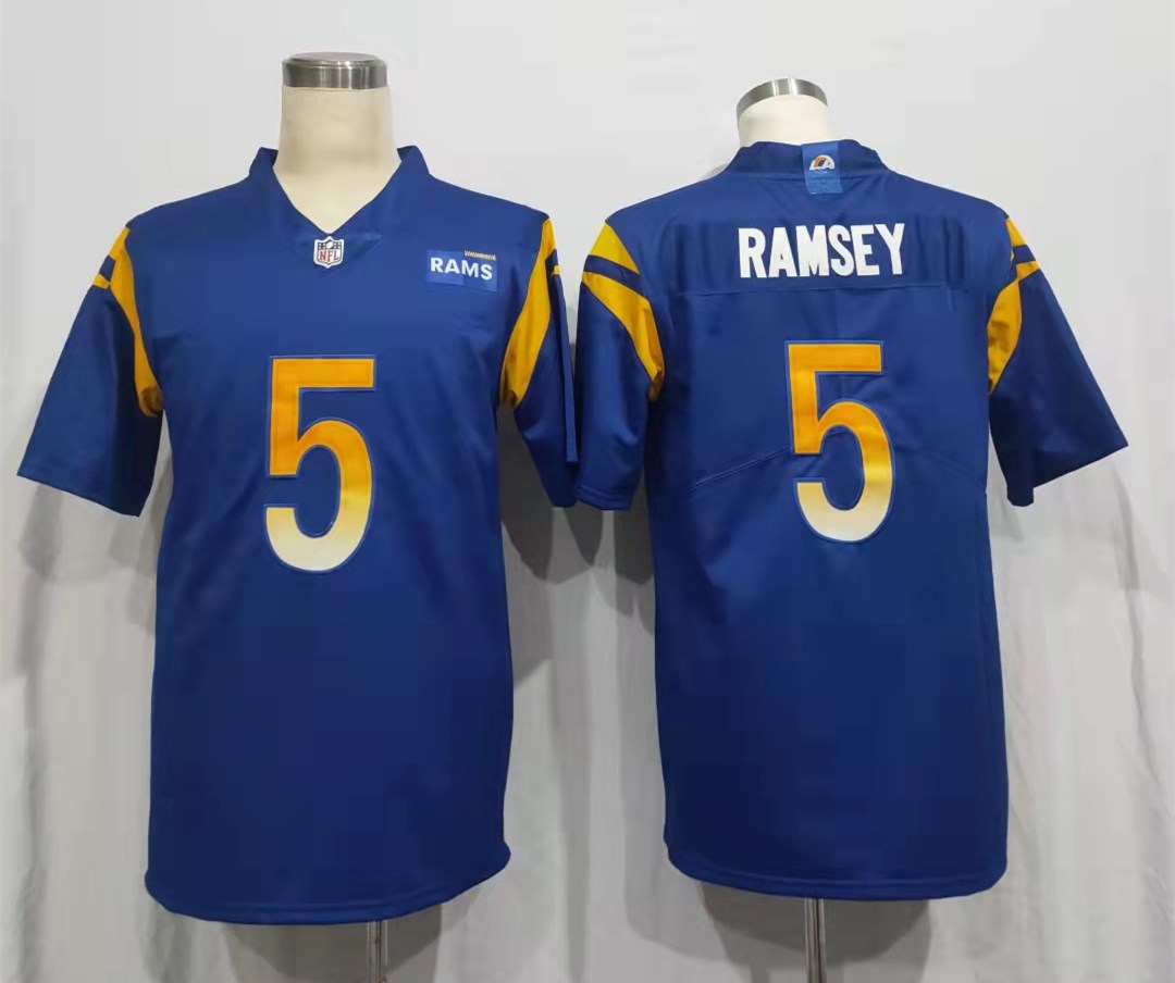 Men's Los Angeles Rams Jalen Ramsey #5 Blue Team Vapor Limited jersey
