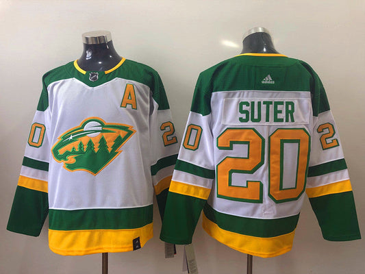 Men's Minnesota Wild Ryan Suter #20 White Breakaway Player jersey