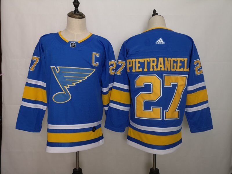 Men's St. Louis Blues Alex Pietrangelo #27 Blue Breakaway Player jersey