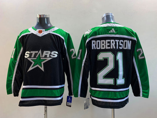 Men's Dallas Stars Jason Robertson #21 Black Breakaway Player jersey