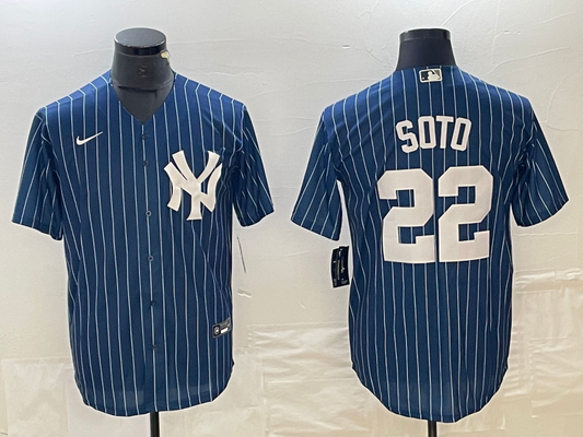 Men's New York Yankees Juan Soto #22 Blue Replica Player jersey
