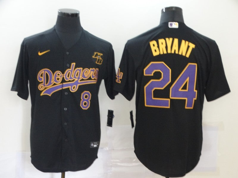 Men's Los Angeles Dodgers Kobe Bryant #8-24 Black Player jersey