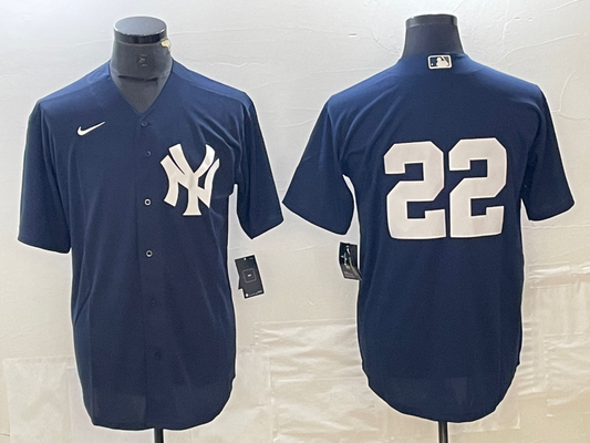 Men's New York Yankees Juan Soto #22 Navy Replica Player Name jersey