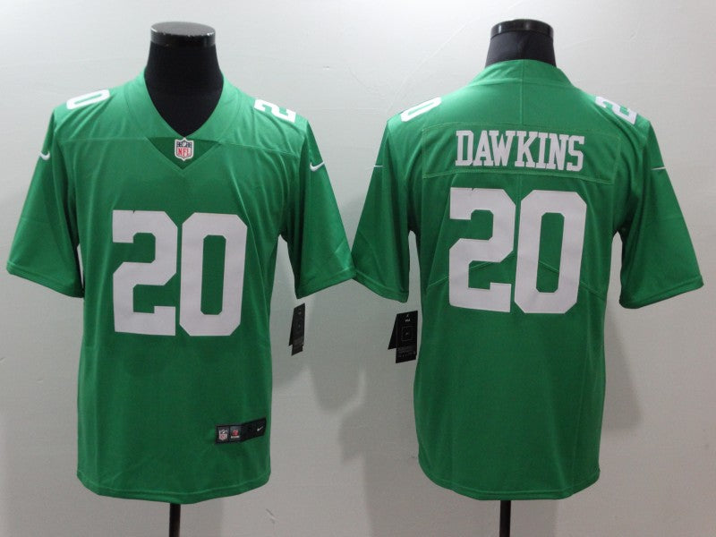 Men's Philadelphia Eagles Brian Dawkins #20 Green Game Player jersey