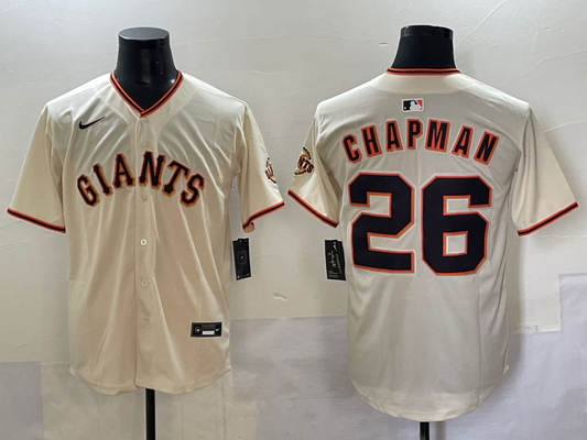Men's San Francisco Giants Matt Chapman #26 Cream Home Limited Player Jersey