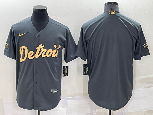 Men's Detroit Tigers Dark Gray Blank Replica jersey