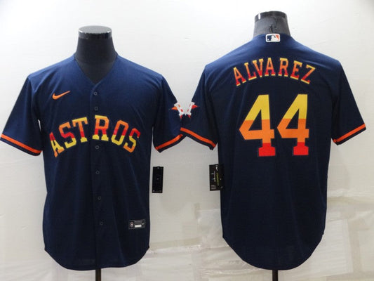 Men's Houston Astros Yordan Alvarez #44 Navy Replica Player jersey