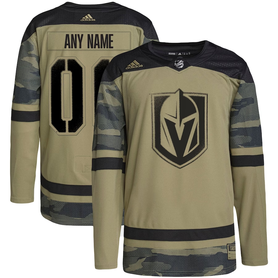 Men's Vegas Golden Knights Camo Military Appreciation Team Authentic Custom Practice jersey