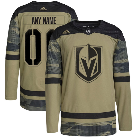 Men's Vegas Golden Knights Camo Military Appreciation Team Authentic Custom Practice jersey