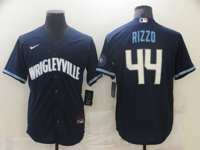 Men's Chicago Cubs Anthony Rizzo #44 Navy Replica Baseball jersey