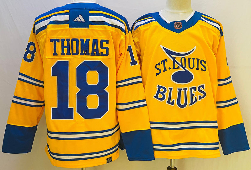 Men's St. Louis Blues Robert Thomas #18 Yellow Game jersey