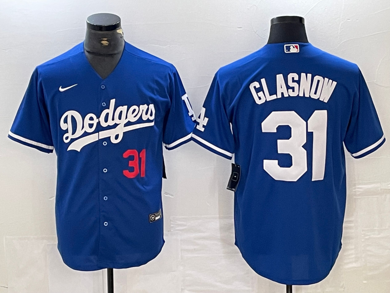 Men's Los Angeles Dodgers Tyler Glasnow #31 Blue Replica Game jersey