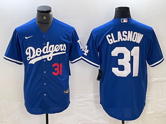 Men's Los Angeles Dodgers Tyler Glasnow #31 Blue Replica Game jersey
