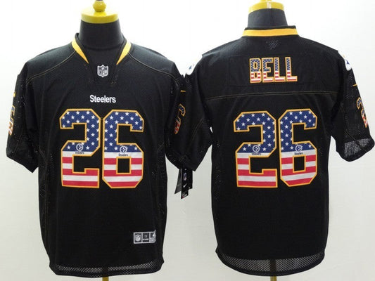 Men's Pittsburgh Steelers LeVeon Bell #26 Black Player Game jersey
