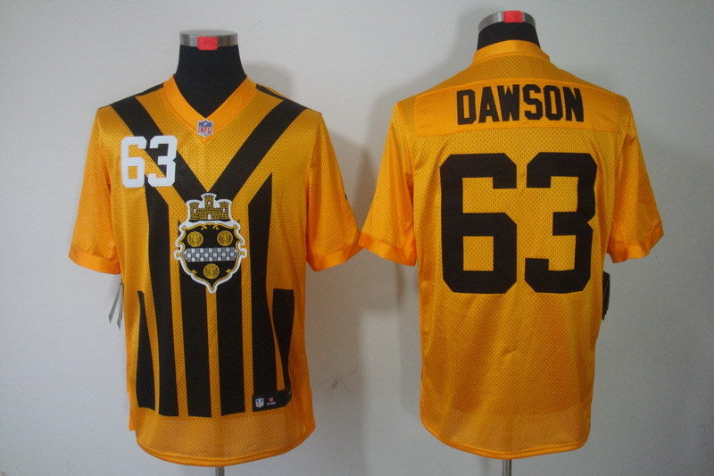 Men's Pittsburgh Steelers Dermontti Dawson #63 Gold Game jersey