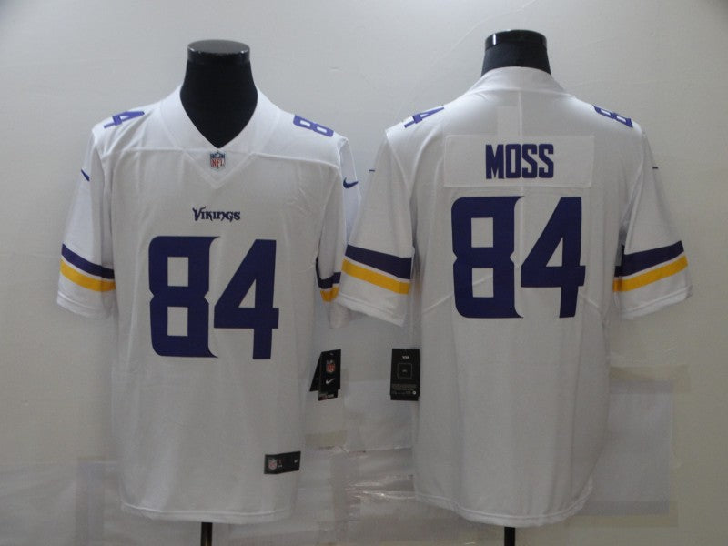 Men's Minnesota Vikings Randy Moss #84 White Game jersey