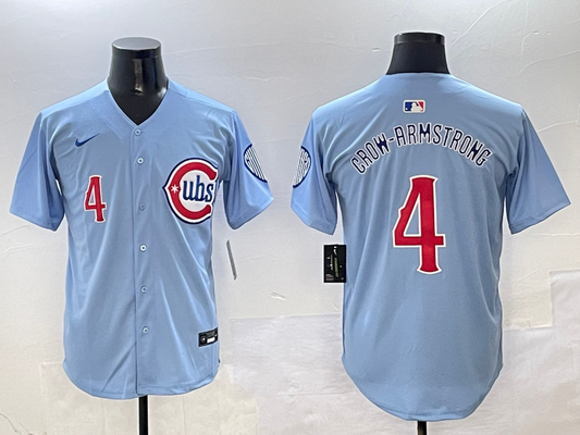 Men's Chicago Cubs Pete Crow-Armstrong #4 Blue 2nd Alternate Limited Player jersey
