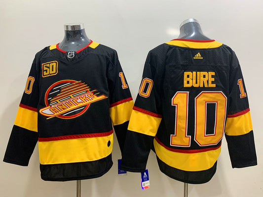 Men's Vancouver Canucks Pavel Bure #10 Black Breakaway Player jersey